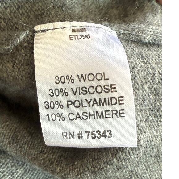 EMI MAGLIA Sweater Men's XXL Cashmere Wool‎ Blend Gray Italian Classic Casual - Picture 8 of 8